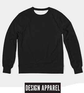 black all over color mens french terry crewneck pullover